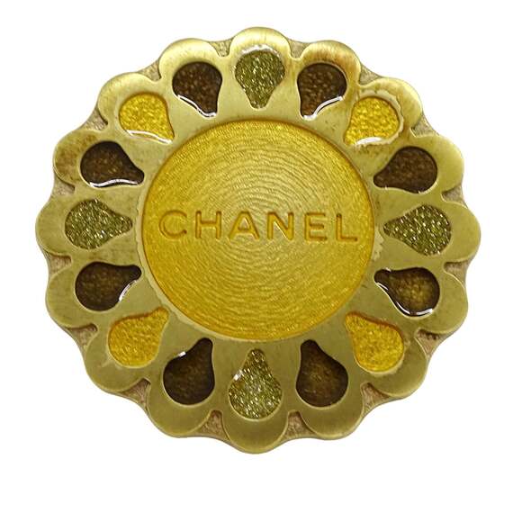 CHANEL Authentic Vintage Gold Brooch